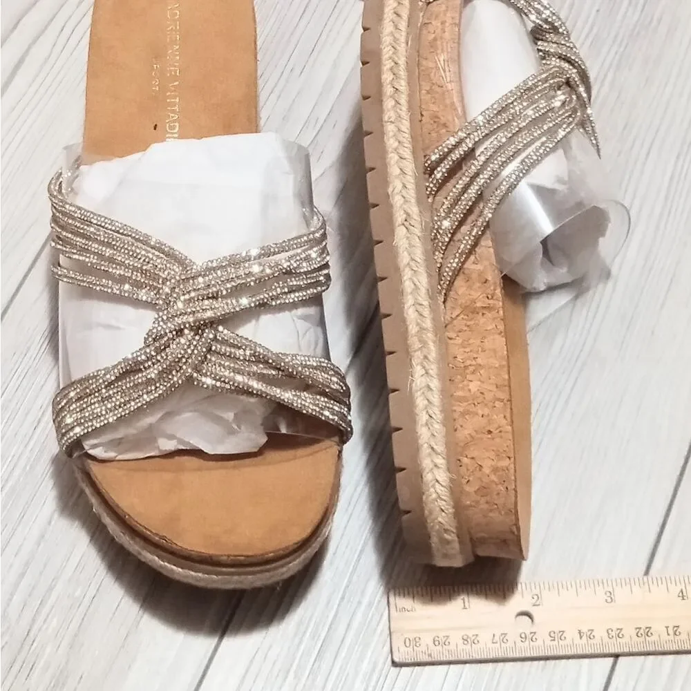 (S-4272) Adrienne Vittadini Proove Womens Round Mules Sz 9.5